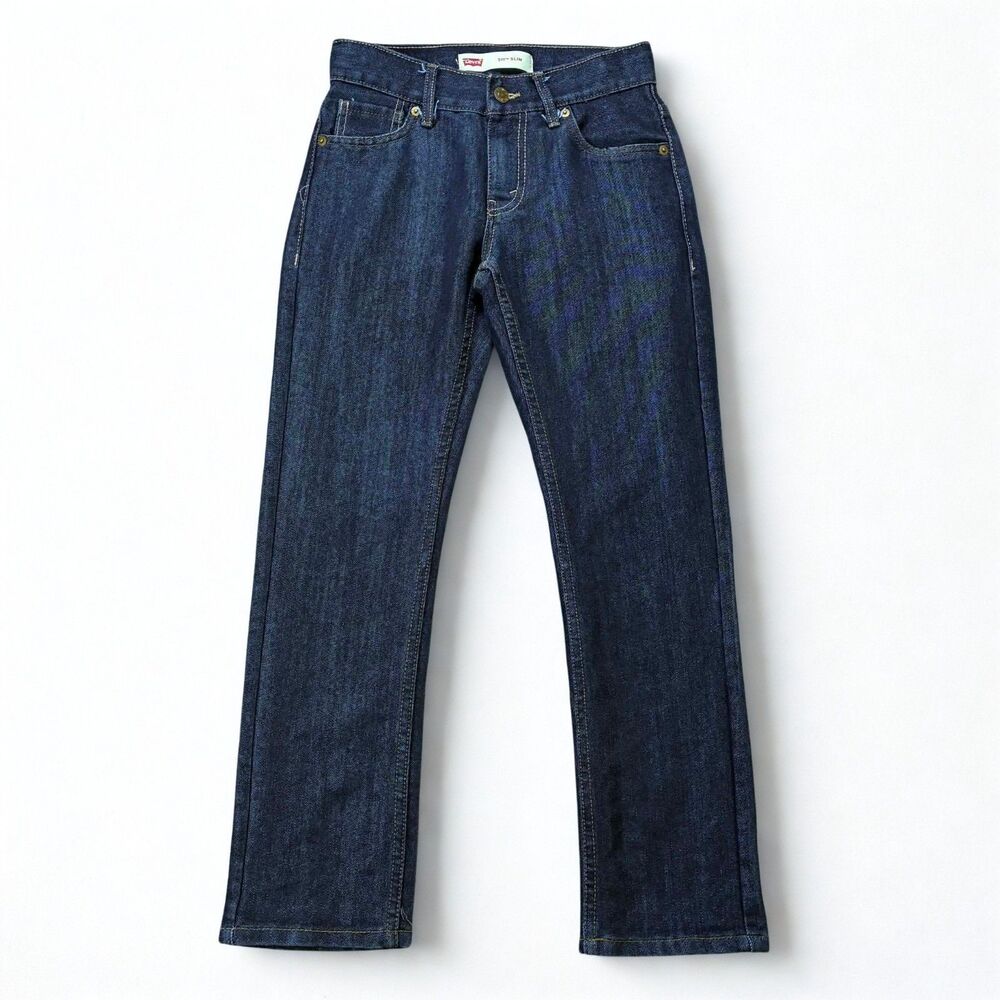 Levi’s 511 Slim Boys Jeans Size 12 Reg W26 L26 Adjustable Waist Dark Wash